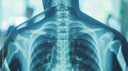 Spine or back pain, x-ray hospital image photo