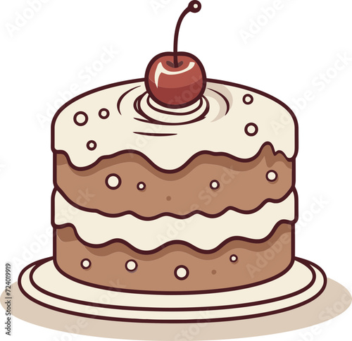 Vectorized Cake Delights Displayed Cake Vector Showcase Displayed