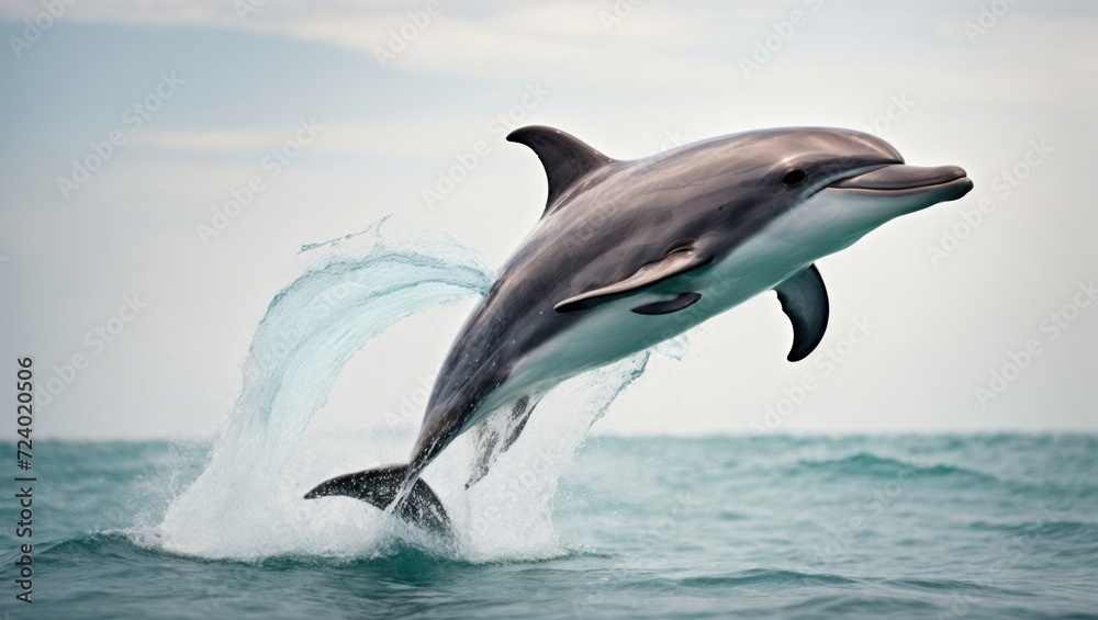 Fototapeta premium dolphin jumping out of water