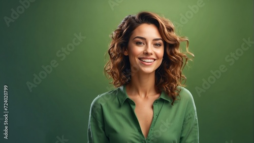 portrait of a woman in green 