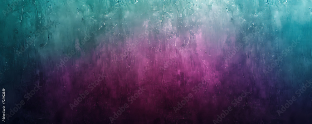 the ethereal beauty of a gradient in teal, purple, and pink, resembling the Northern Lights, accompanied by a delicate grainy texture.  - obrazy, fototapety, plakaty 