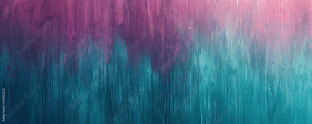 the ethereal beauty of a gradient in teal, purple, and pink, resembling the Northern Lights, accompanied by a delicate grainy texture.  - obrazy, fototapety, plakaty 