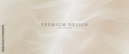Elegant background design with gold line pattern. Premium abstract vector illustration for invitation, flyer, cover design, luxe invite, business banner, prestigious voucher. photo