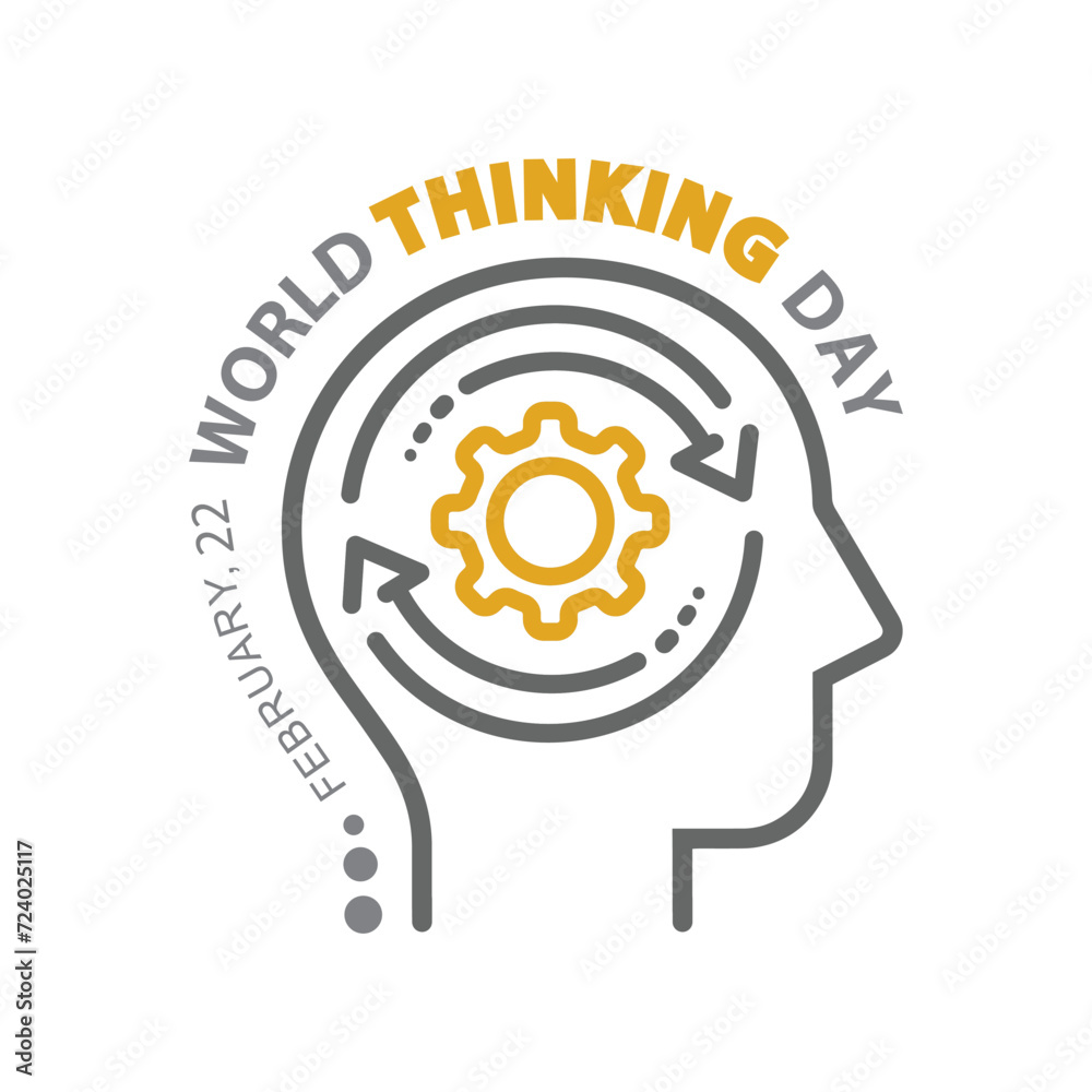 World Thinking Day - vector, icon. World Thinking Day - vector, icon.