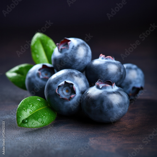 Fresh juicy ripe blueberries background.