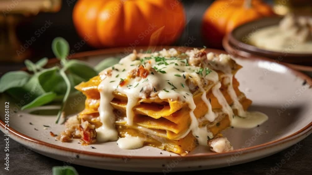 Delicious plate of Pumpkin Lasagna Delicious plate of Pumpkin Lasagna