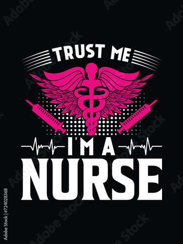 Nursing T-shirt Design Vector Template or Nurse T-shirt