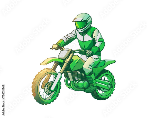 motorcross t shirt design illustration vector