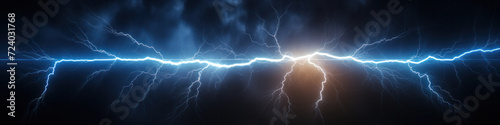 Color Lightning bolt at black background