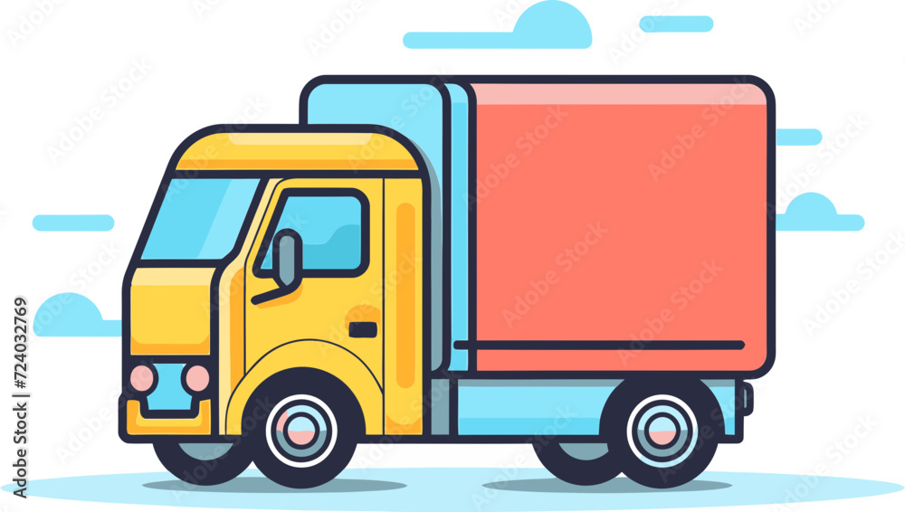 Vector Fleet Commercial Vehicle Illustrations for Marketing Mastery Graphics on the Go Commercial Vehicle Vector Art for Brand Power
