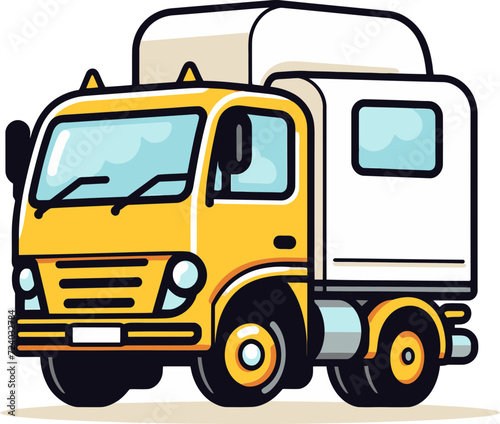 Rolling in Style Commercial Vehicle Vector Graphics for Maximum Effect Vector Fleet Commercial Vehicle Illustrations for Marketing Mastery