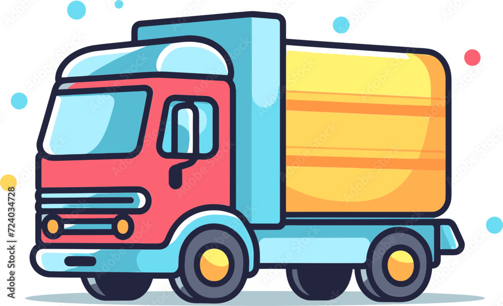 Roads of Illustrations Commercial Vehicle Vector Ensemble Wheels of Design Commercial Vehicle Vector Collection
