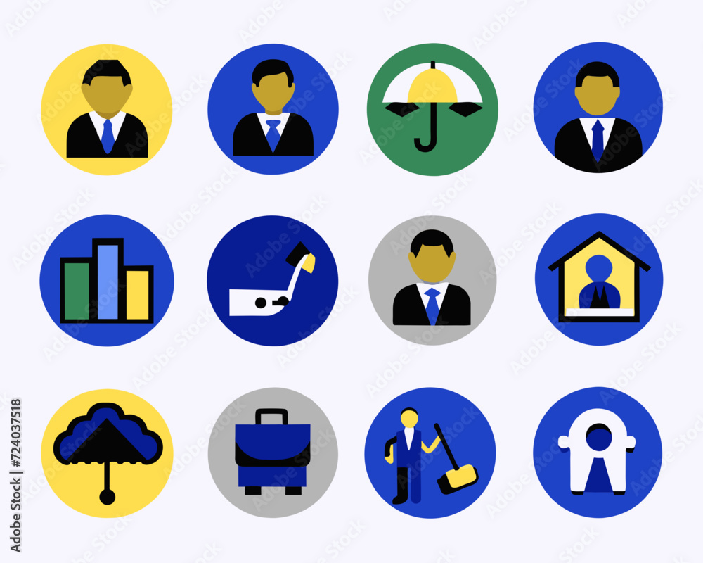 Fototapeta premium icon sheet business