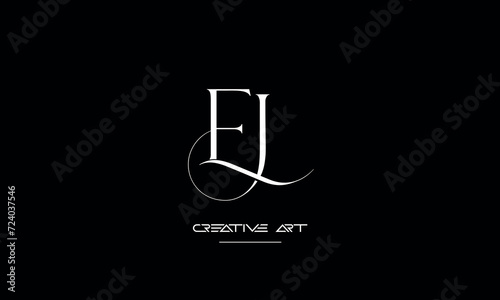 EJ, JE, E, J abstract letters logo monogram