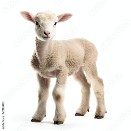 a lamb, studio light , isolated on white background