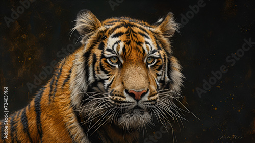 portrait of a tiger, generative ai © Saleem