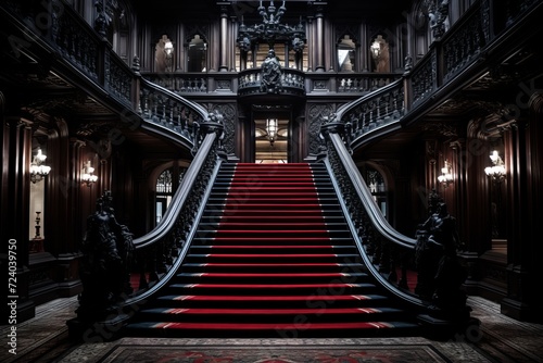 Draculas castle interior. unveiling the mysterious ambiance and majestic gothic architecture