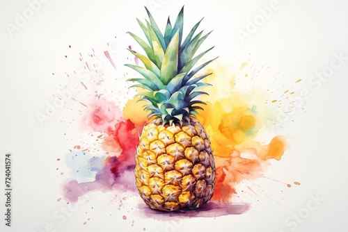 pineapple watercolor 