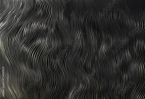 Abstract black and white wavy texture background.