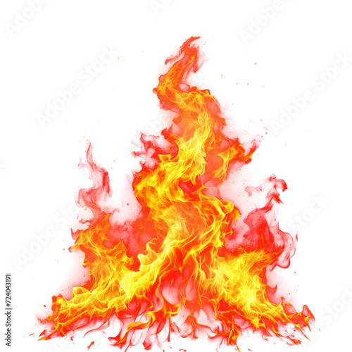 Translucent fire flames on transparent background. For used on dark illustrations. Transparency only in PNG format