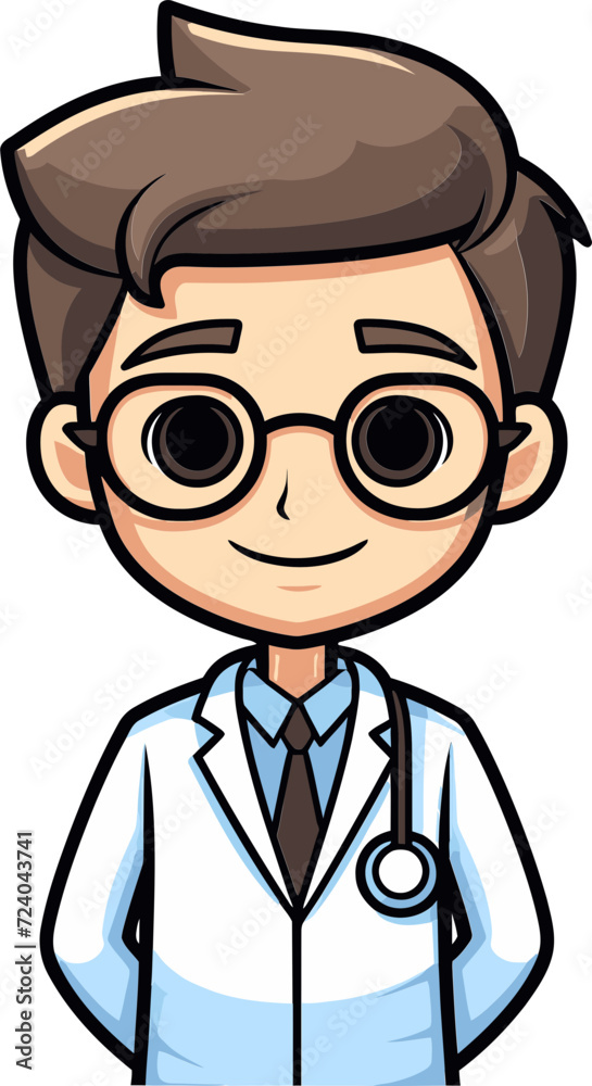 Doctor Illustrations Crafting Vibrant Medical Scenes Vectorized Healthcare Heroes Doctor Portrayals
