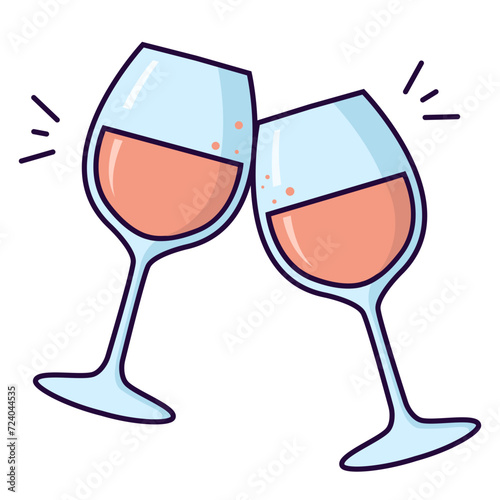 deux verres de vin rosé