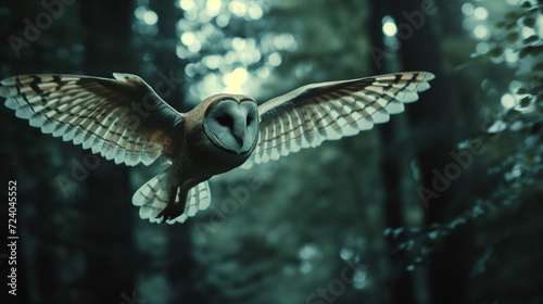 Owl flying