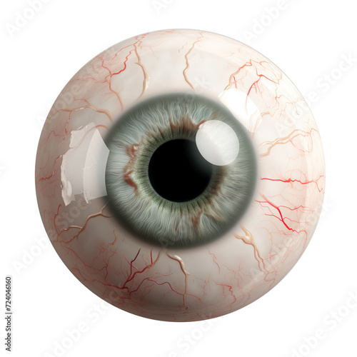 globe oculaire humain détouré avec fond transparent photo