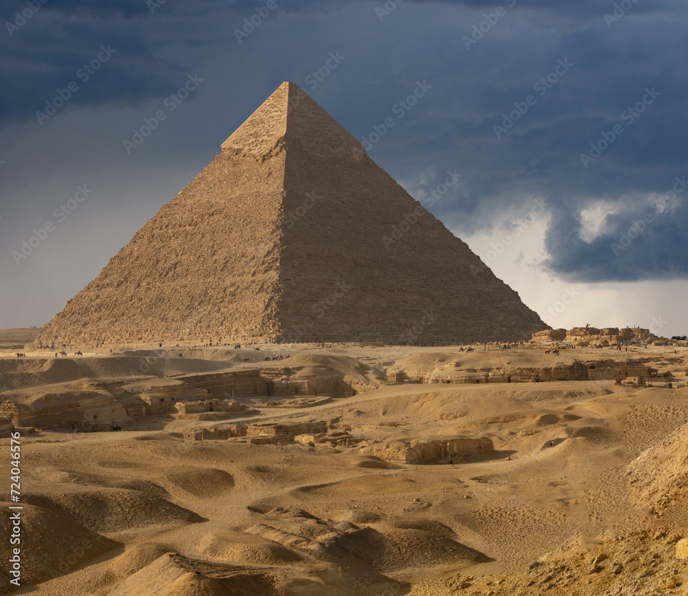 Pyramid of Khafre (also read as Khafra, Khefren) or of Chephren is the second-tallest and second-largest of the Ancient Egyptian Pyramids of Giza Pyramid of Khafre (also read as Khafra, Khefren) or of Chephren is the second-tallest and second-largest of the Ancient Egyptian Pyramids of Giza