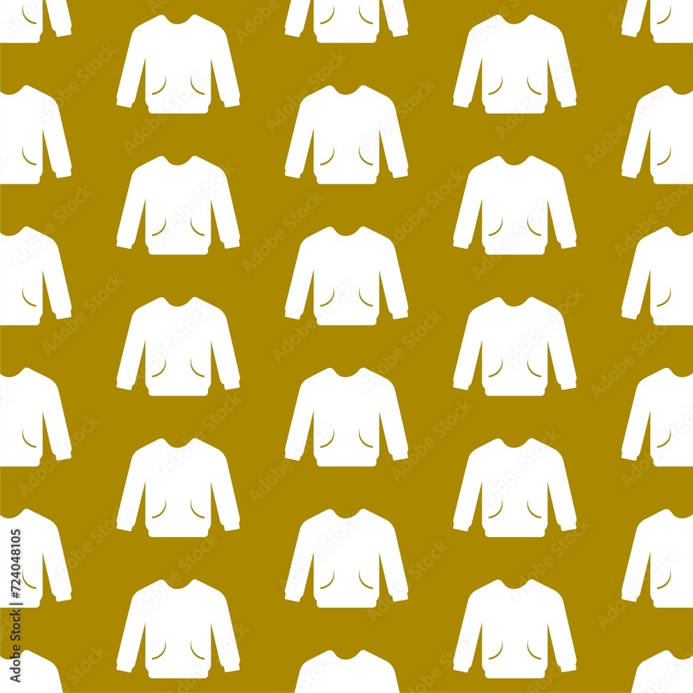 Hoodie pattern seamless in simple style isolated on yellow background