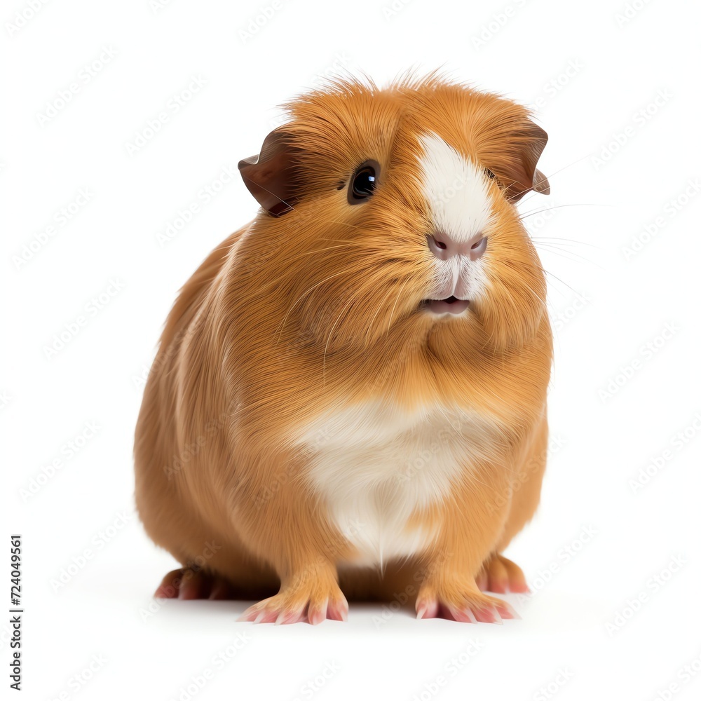 a guinea pig, studio light , isolated on white background a guinea pig, studio light , isolated on white background