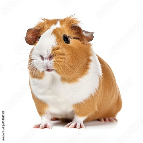 a guinea pig, studio light , isolated on white background