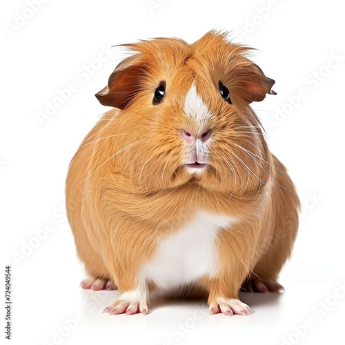 a guinea pig, studio light , isolated on white background