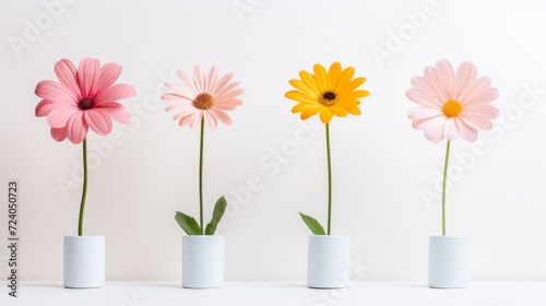 Romantic Gerbera Daisies Floral Wallpaper. Mother's day, Women's day, Spring theme.