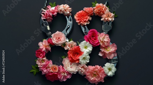 two bracelets with flowers
