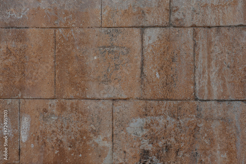 Ancient wall background with old concrete bricks © darkbird