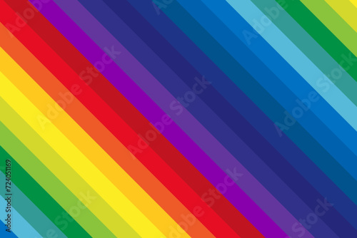 ride Month Rainbow Banner. LGBTQ+ Flag Background