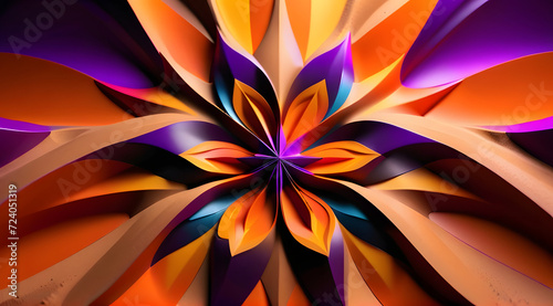 Abstract dreamy background  allure of luminist curves  weaving flower dreams.