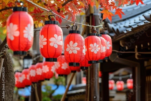 lantern decorations on the street