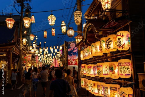 lantern decorations on the street