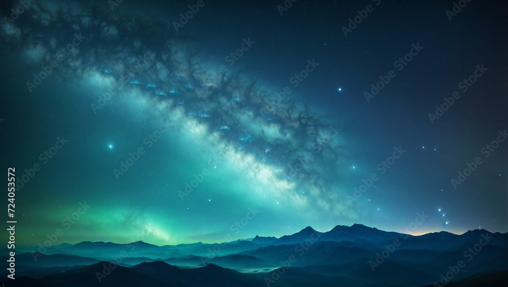 A celestial-inspired background that immerses the viewer in a serene and tranquil atmosphere
