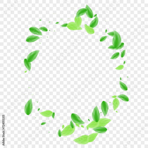 Green Greenery Background Transparent Vector. Foliage Nature Design. Agriculture Illustration. Greenish Forest Texture. Vegetation Motion.