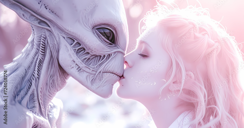 An Intense Moment of Passionate Kiss Shared Between a Beautiful Young ...
