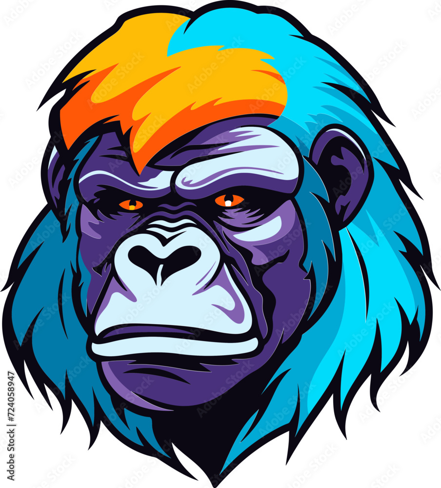 Angry Gorilla Vector IllustrationRealistic Gorilla Vector Design