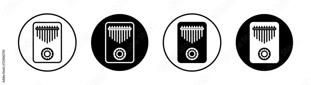 Kalimba flat line icon set. Kalimba Thin line illustration vector Kalimba flat line icon set. Kalimba Thin line illustration vector