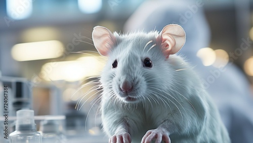 Science laboratory rat, testing mouse
