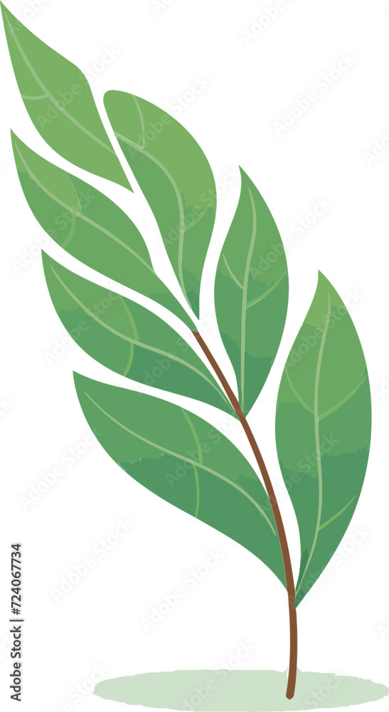 Dynamic Foliage Leaves in Motion Vector IllustrationsEthereal Whispers Serene Leaf Vector Elements