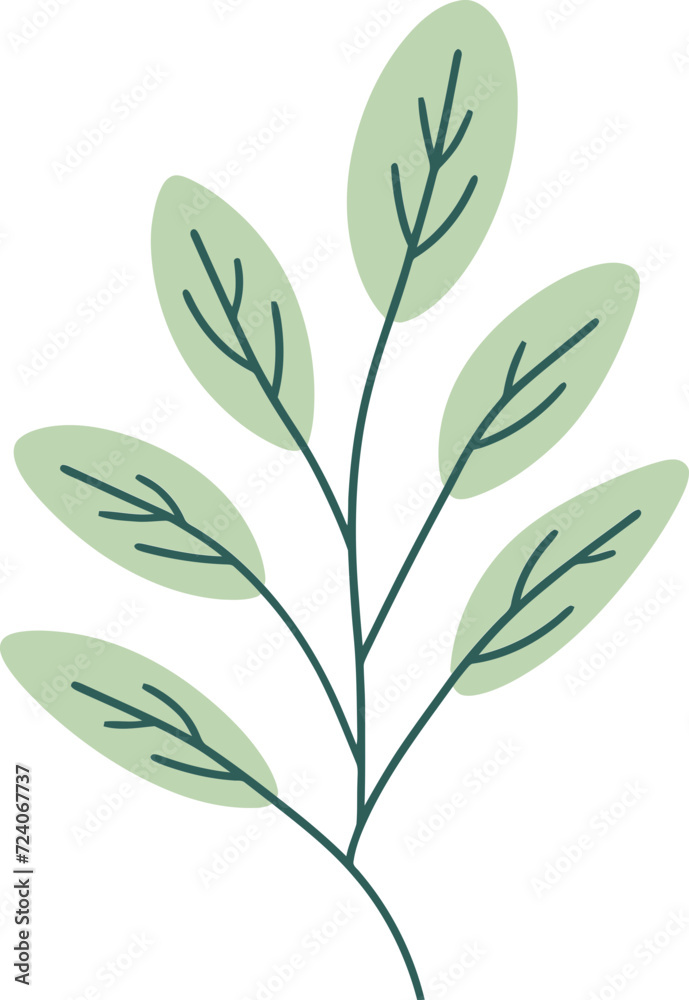 Glowing Botany Radiant Leaf Vector IllustrationsAbstract Flora Contemporary Leaf Vector Designs