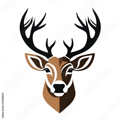 Antelope vector logo abstract