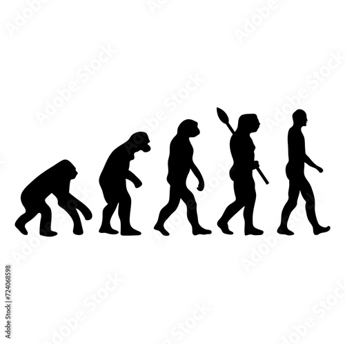 Evolution of human silhouette